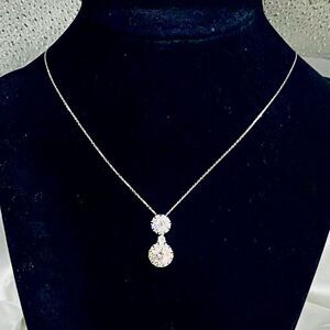 AKA Sterling 925 Silver & Crystal Necklace